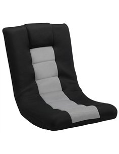 HOMCOM Floor Chair, Folding Floor Sofa with Adjustable Backrest, Wide Seat, Swivel Base, Black