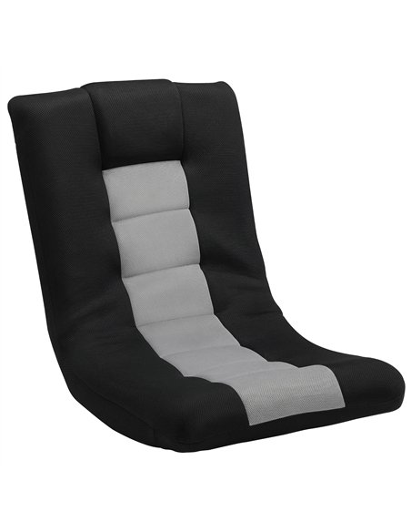HOMCOM Floor Chair, Folding Floor Sofa with Adjustable Backrest, Wide Seat, Swivel Base, Black - pic 192226 | FastDaddyshop