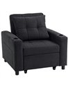HOMCOM 3-in-1 Single Sofa Bed, Convertible Sleeper Chair Bed - Black
