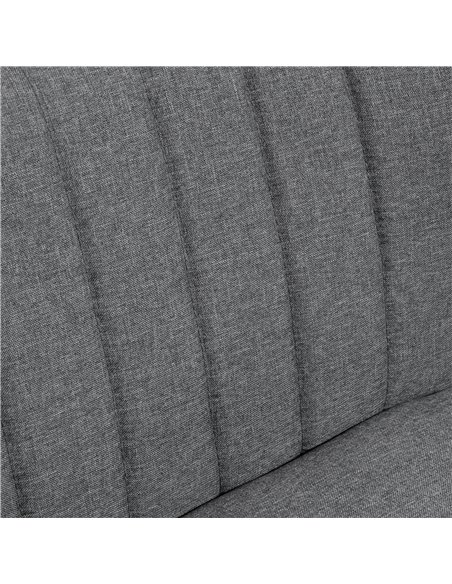 HOMCOM 117cm Loveseat Sofa Upholstered Small 2 Seater Sofa with Thick Padded Seat and Rubber Wood Legs, Grey - pic 192279 | FastDaddyshop