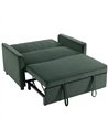 HOMCOM 2 Seater Sofa Bed, 3-in-1 Convertible Pull Out Sleeper Sofa with Clik-Clack Adjustable Backrest, Dark Green