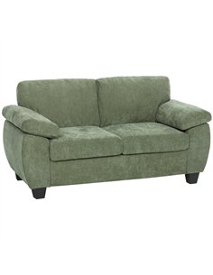 HOMCOM 2 Seater Sofa, 156cm Chenille Loveseat Sofa, Dark Green
