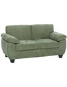 HOMCOM 2 Seater Sofa, 156cm Chenille Loveseat Sofa, Dark Green