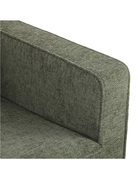 HOMCOM 3 Seater Sofa Button Tufted Upholstered Velvet Couch with Wood Legs for Living Room, Green - pic 192450 | FastDaddyshop