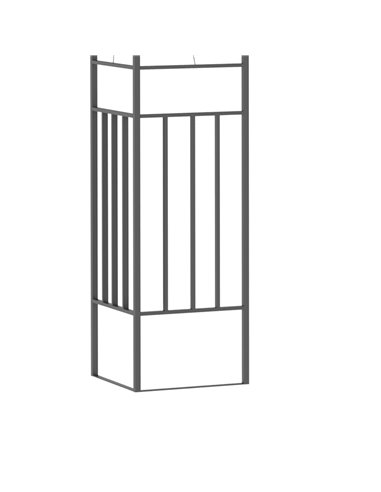 Outsunny 3x3m Steel Gazebo with 2 Tier Vented Roof, Decorative Frame, Grey