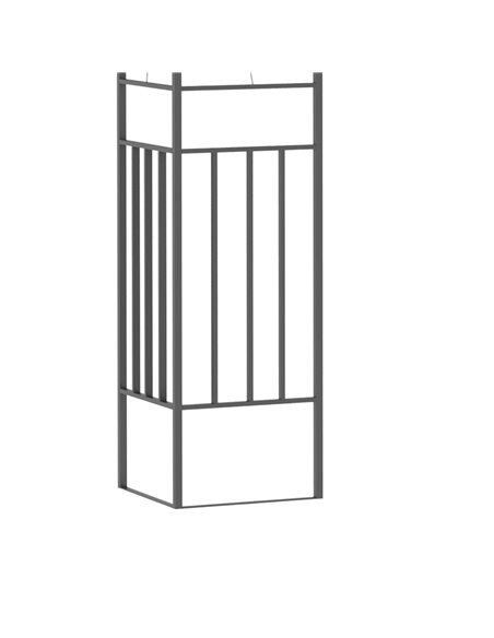 Outsunny 3x3m Steel Gazebo with 2 Tier Vented Roof, Decorative Frame, Grey - pic 19247 | FastDaddyshop