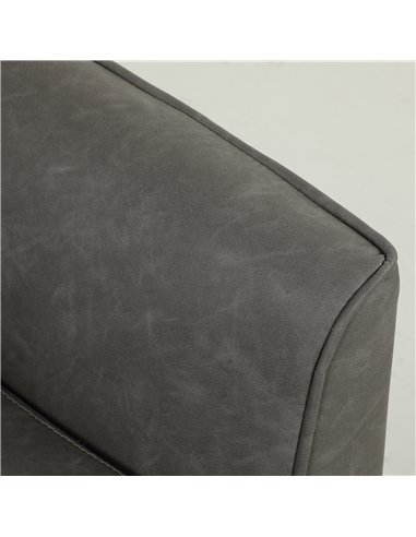 HOMCOM 2 Seater Sofa, 132 cm Modern Small Sofa with Solid Wood Legs and 2 Pillows for Small Space, Grey