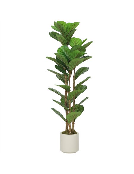 HOMCOM 120cm Artificial Fiddle Leaf Fig Tree - Green - pic 192523 | FastDaddyshop