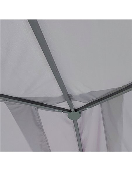 Outsunny 4 x 3(m) Patio Gazebo Canopy Garden Tent Shelter with Vented Roof, Mosquito Netting and Curtains, Aluminium Frame, Grey - pic 19255 | FastDaddyshop