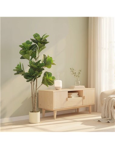 HOMCOM 180cm Artificial Fiddle Leaf Fig Tree - Green