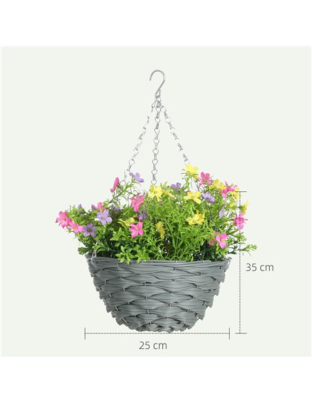 HOMCOM Set of 2 Artificial Hanging Cosmos Flowers - Multi-Colored - pic 192606 | FastDaddyshop