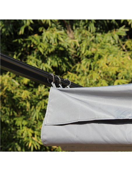Outsunny 3.5M X 3.5M Metal Pergola Gazebo Awning Retractable Canopy Outdoor Garden Sun Shade Shelter Marquee Party BBQ, Grey - pic 19275 | FastDaddyshop
