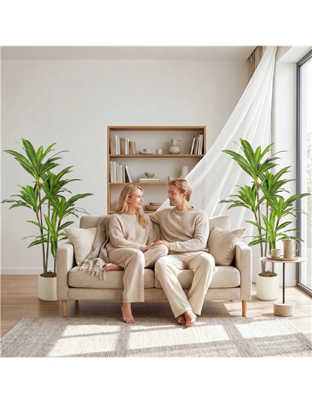 HOMCOM 150cm Lifelike Fake Tree, Artificial Dracaena Tree with Bendable Trunks, Green - pic 192863 | FastDaddyshop