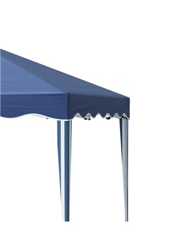 Outsunny 3x3m Pop Up Gazebo with Carry Bag, Adjustable Height, Wave Edge, Blue