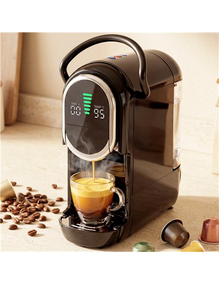 HOMCOM Pod Coffee Machine for Nespresso, Dolce Gusto Capsule & Ground Coffee, Small Semi Automatic Coffee Maker, 19 Bar, 0.6L - pic 192945 | FastDaddyshop