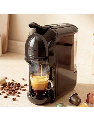 HOMCOM Pod Coffee Machine for Nespresso, Dolce Gusto Capsule & Ground Coffee, Small Semi Automatic Coffee Maker, 19 Bar, 0.6L