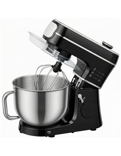 HOMCOM Stand Mixer, 6L 1400W Tilt-Head Food Mixer with 11 Speeds, Pulse & Fermentation Function, LED Display, Black