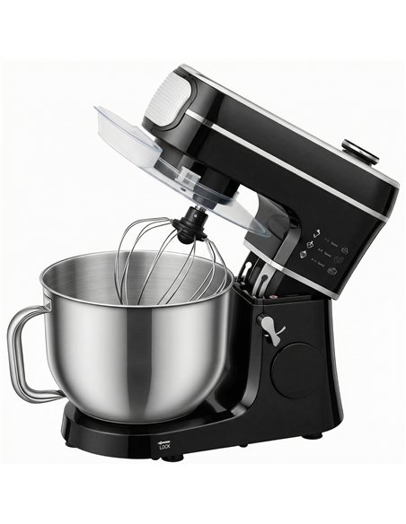 HOMCOM Stand Mixer, 6L 1400W Tilt-Head Food Mixer with 11 Speeds, Pulse & Fermentation Function, LED Display, Black - pic 192964 | FastDaddyshop