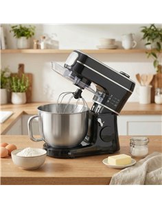 HOMCOM Stand Mixer, 6L 1400W Tilt-Head Food Mixer with 11 Speeds, Pulse & Fermentation Function, LED Display, Black 2