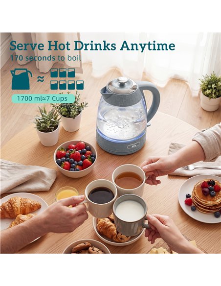 HOMCOM Kettle and Toaster Set, 1.7L 3000W Rapid Kettle with Strix Thermostat, 4 Slice Toaster with 7 Browning Controls, Grey - pic 192985 | FastDaddyshop