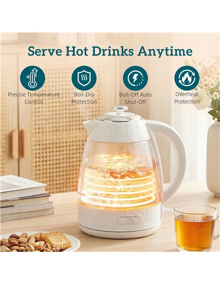 HOMCOM Kettle and Toaster Set, 1.7L 3000W Rapid Kettle with Limescale Filter, 2 Slice Toaster with 7 Browning Controls, Cream - pic 193004 | FastDaddyshop