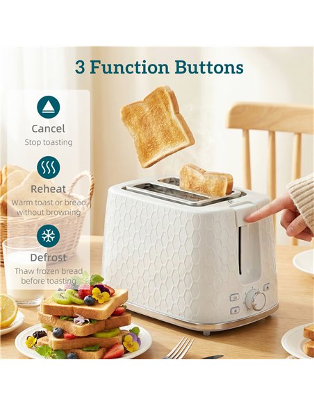 HOMCOM Kettle and Toaster Set, 1.7L 3000W Rapid Kettle with Limescale Filter, 2 Slice Toaster with 7 Browning Controls, Cream - pic 193006 | FastDaddyshop