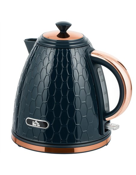 HOMCOM 3000W Rapid Boil Honeycomb Kettle - Dark Blue - pic 193036 | FastDaddyshop