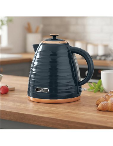 HOMCOM 3kW Rapid Boil Honeycomb Kettle - Dark Blue