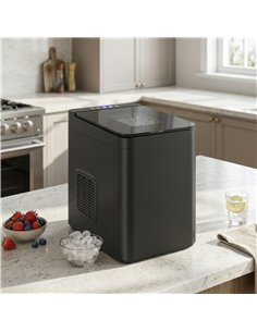 HOMCOM Countertop Ice Maker Machine Self-Cleaning Compact Ice Machine with Ice Scoop and Basket Black 2