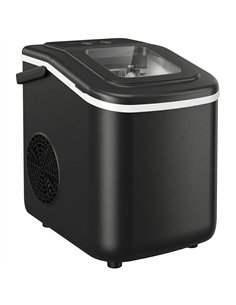 HOMCOM Countertop Ice Maker Machine 9 Cubes in 7 Mins Portable Ice Machine Ice Scoop and Basket 2 Sizes Black