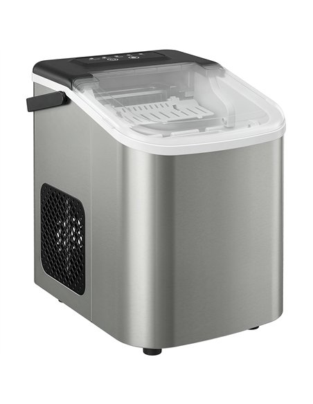 HOMCOM Ice Maker Machine Countertop, 9 Cubes Ready in 7 Mins, 12 KG in 24Hrs, 2 Sizes of Bullet, Self-Cleaning Ice Machine with  - pic 193072 | FastDaddyshop