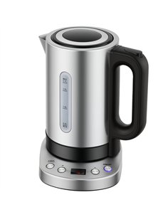 HOMCOM Electric Kettle, 1.7L, Fast Boil, 3kW Water Kettle with UK Strix Thermostat, Keep Warm Function, LCD Base, Silver Tone