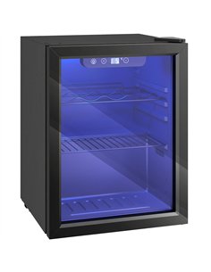 HOMCOM 16 Bottle Wine Cooler, 48 Litre Capacity, 4-16°C Tabletop Counter Drinks Wine Fridge with Glass Door, LED Light, Black