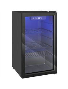 HOMCOM 24 Bottle Wine Cooler, 68 Litre Capacity, 4-16°C Freestanding Drinks Wine Fridge with Glass Door, Black