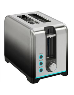 HOMCOM 2 Slice Toaster with 7 Browning Levels, Reheat, Defrost and Cancel Functions