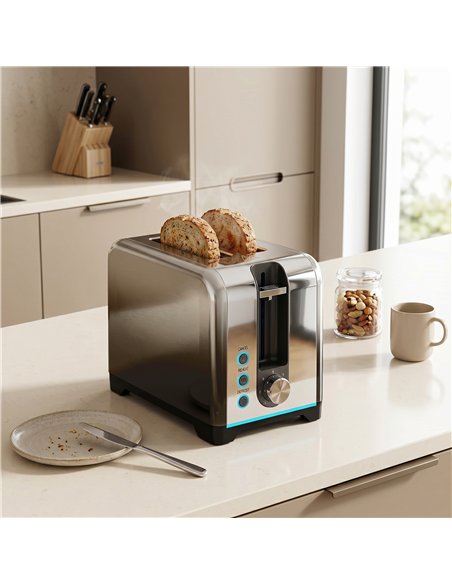 HOMCOM 2 Slice Toaster with 7 Browning Levels, Reheat, Defrost and Cancel Functions - pic 193145 | FastDaddyshop