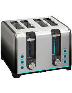HOMCOM 4 Slice Toaster with 7 Browning Levels, Reheat, Defrost and Cancel Functions