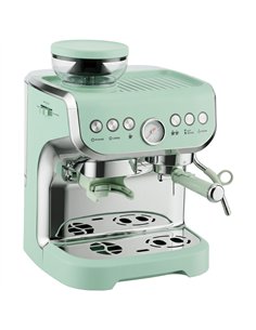 HOMCOM Bean to Cup Coffee Machine, Espresso Machine with Integrated Bean Grinder & Steam Wand, Light Green