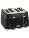 HOMCOM 4 Slice Toaster with 7 Browning Levels, Bread Toaster with Removable Crumb Tray, Black