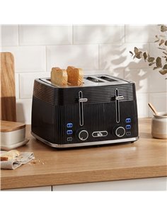 HOMCOM 4 Slice Toaster with 7 Browning Levels, Bread Toaster with Removable Crumb Tray, Black 2