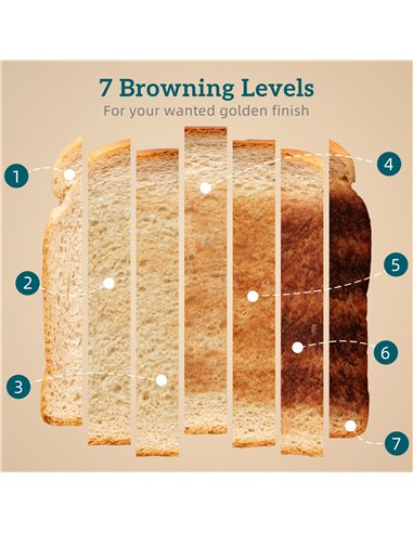 HOMCOM 4 Slice Toaster with 7 Browning Levels, Bread Toaster with Removable Crumb Tray, Black