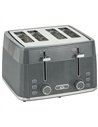 HOMCOM 4 Slice Toaster with 7 Browning Levels, Bread Toaster with Removable Crumb Tray, Grey