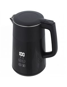 HOMCOM Electric Kettle, 1.7L Fast Boil 3kW Water Kettle with UK Strix Thermostat, LED Display, Keep Warm Function, Black
