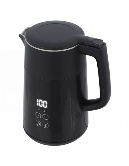 HOMCOM Electric Kettle, 1.7L Fast Boil 3kW Water Kettle with UK Strix Thermostat, LED Display, Keep Warm Function, Black - pic 193225 | FastDaddyshop