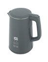 HOMCOM Electric Kettle, 1.7L Fast Boil 3kW Water Kettle with UK Strix Thermostat, LED Display, Keep Warm Function, Grey