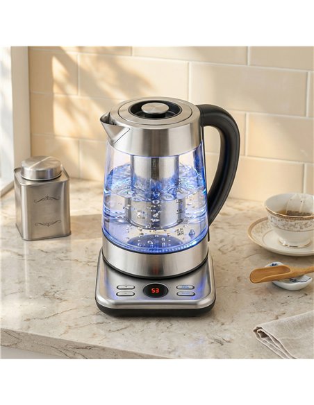HOMCOM Electric Kettle, 1.7L Fast Boil 3KW Water Kettle with UK Strix Thermostat, Tea Infuser, Keep Warm Function - pic 193244 | FastDaddyshop