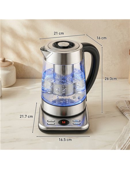 HOMCOM Electric Kettle, 1.7L Fast Boil 3KW Water Kettle with UK Strix Thermostat, Tea Infuser, Keep Warm Function - pic 193245 | FastDaddyshop