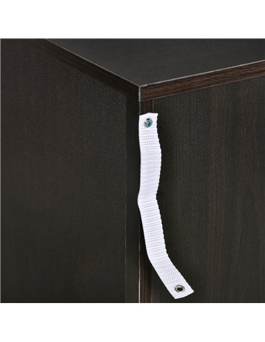 HOMCOM Three-Drawer Simple Bedside Table - Black