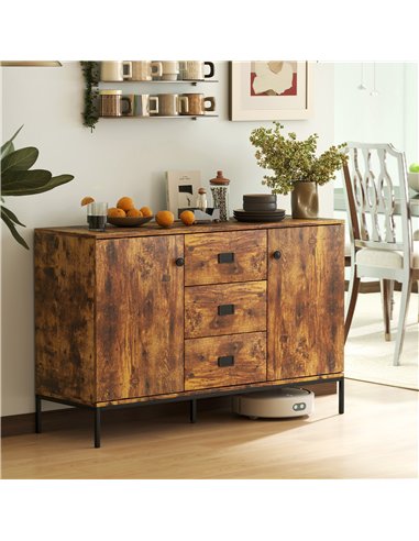 HOMCOM Modern Rustic Brown Sideboard