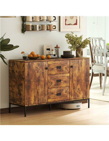HOMCOM Modern Rustic Brown Sideboard - pic 193388 | FastDaddyshop